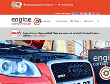 Tablet Screenshot of enginecarbonclean.com